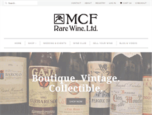 Tablet Screenshot of mcf-rarewine.com